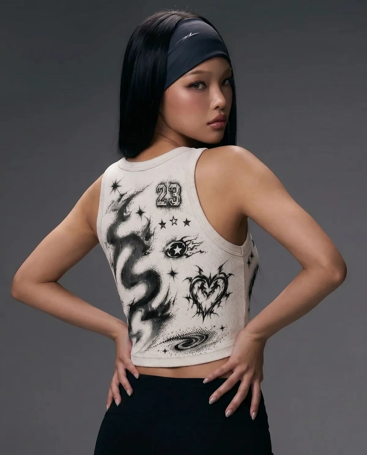 Angel 8 Graphic Crop Tank view 5