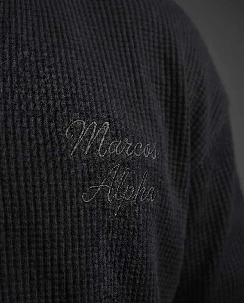 Signature waffle tee view 5